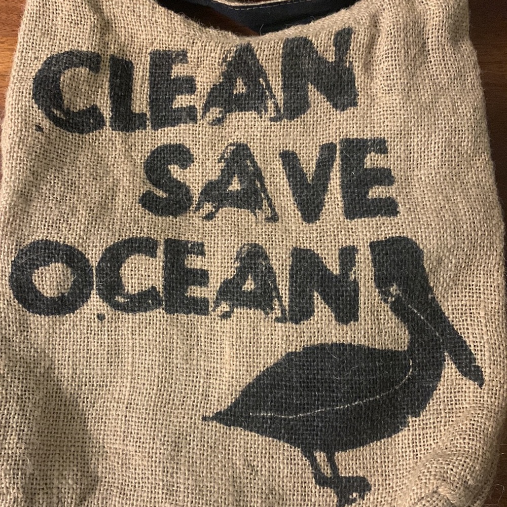 Clean Save Ocean Burlap Crossbody - image 3